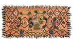New Mexican Colcha with Bird and Flower Pictorials c. 1900-30s, 24" x 55.5"