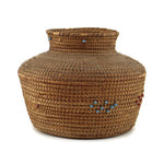 Tohono O'odham Olla with Hubbell Trade Beads c. 1900s, 8" x 10"