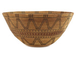 Large Yokuts/Tübatulabal Basket with Rattlesnake Design c. 1900s, 8.5" x 18"
