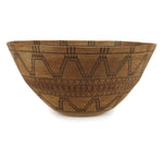 Large Yokuts/Tübatulabal Basket with Rattlesnake Design c. 1900s, 8.5" x 18"