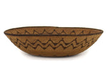 Apache Basket with Geometric Zig-Zag Design c. 1900s, 3.5" x 14.5"