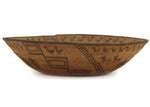 Apache Pictorial Basket with Humans and Dogs c. 1900s, 3.5" x 14"