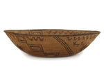 Apache Pictorial Basket with Humans and Dogs c. 1900s, 3.5" x 14"