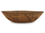 Apache Pictorial Basket with Humans and Dogs c. 1900s, 3.5" x 14"