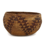 Maidu Basket with Geometric Design c. 1900s, 4.75" x 8"