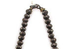 Tommy Singer (1940-2014) Navajo and Joseph Quintana (1915-1991) Cochiti - Silver Beaded Squash Blossom Necklace with Corn Design c. 1960s, 25" length