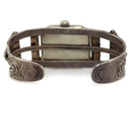 Navajo - Turquoise and Silver Watchband c. 1930-40s, size 6.75 - Includes c. 1920s Elgin 14K White-Gold Art Deco Self-Winding Wristwatch