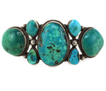 Navajo - Turquoise and Silver Bracelet c. 1930s, size 7.5