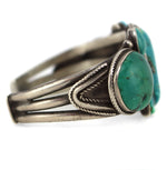 Navajo - Turquoise and Silver Bracelet c. 1930s, size 7.5