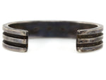 Ronnie Henry - Navajo - Lapis Lazuli and 14K Gold Inlay and Sterling Silver Bracelet c. 1980-90s, size 7