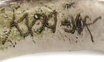 Navajo - Persian Turquoise and Silver Row Bracelet with Stamped Design c. 1940-50s, size 6.25