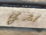 Navajo - Number 8 Turquoise and Silver Bracelet with Stamped Arrow Design c. 1950s, size 6.5
