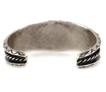 Navajo - Turquoise and Coral Chip Inlay and Silver Bracelet c. 1970s, size 6.5