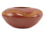 Dominique Toya (1971-2023) - Jemez Redware Jar with Carved Design c. 2000s, 3.5" x 7.25"