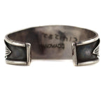 Navajo - Morenci Turquoise and Silver Row Bracelet c. 1950s, size 6.75