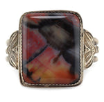 Etsitty Tsosie (1880-1937) - Navajo - Petrified Wood and Silver Bracelet c. 1930s, size 7