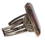 Etsitty Tsosie (1880-1937) - Navajo - Petrified Wood and Silver Bracelet c. 1930s, size 7