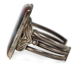Etsitty Tsosie (1880-1937) - Navajo - Petrified Wood and Silver Bracelet c. 1930s, size 7