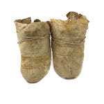 Plateau Beaded Leather Moccasins with Floral Design c. 1900, 5" x 4" x 9.75"