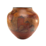 Zia Polychrome Olla With Rain Bird Design c. 1900, 17.75" x 18.5"