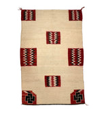 Navajo Double Saddle Blanket c. 1900, 55.5" x 36"