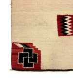 Navajo Double Saddle Blanket c. 1900, 55.5" x 36"