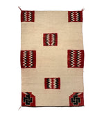 Navajo Double Saddle Blanket c. 1900, 55.5" x 36"