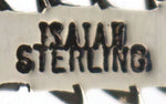 Isaiah Ortiz - San Felipe Contemporary Sterling Silver Dangle Design Post Earrings, 2.25" x 0.5"