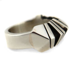 Isaiah Ortiz - San Felipe Contemporary Sterling Silver Ring, size 5.75