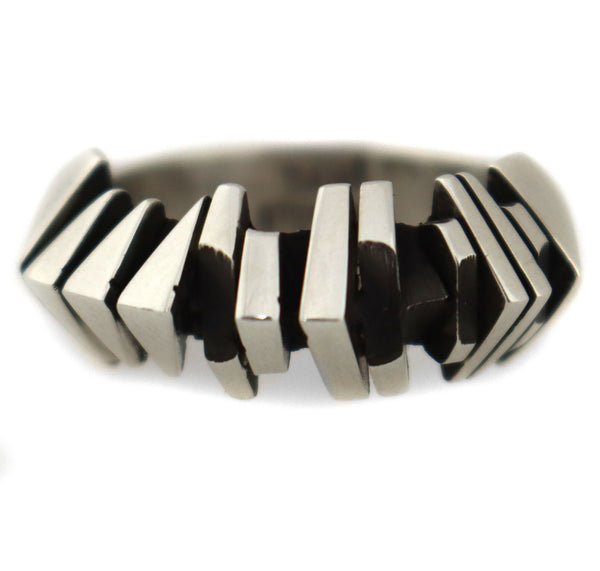 Isaiah Ortiz - San Felipe Contemporary Sterling Silver Ring, size 8