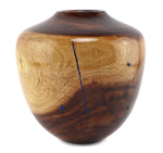 Greg Campbell - Acacia and Lapis Lazuli Wooden Vessel, 8.25" x 7.5"