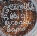 Greg Campbell - Acacia and Lapis Lazuli Wooden Vessel, 8.25" x 7.5"