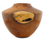 Greg Campbell - Mesquite and Turquoise Wooden Vessel, 8.75" x 10"
