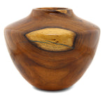 Greg Campbell - Mesquite and Turquoise Wooden Vessel, 8.75" x 10"