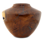 Greg Campbell - Mesquite and Turquoise Wooden Vessel, 8.75" x 10"