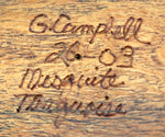 Greg Campbell - Mesquite and Turquoise Wooden Vessel, 8.75" x 10"