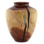 Greg Campbell - Acacia and Chrysocolla Wooden Vessel, 7.25" x 5.5"
