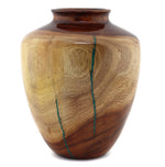 Greg Campbell - Acacia and Chrysocolla Wooden Vessel, 7.25" x 5.5"