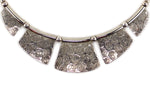 Marco Patania - Contemporary Fine Silver "Aurora" Necklace with Hand-Stamped Pendants and Sterling Silver Beads, 20" length
