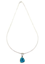 Marco Patania - Contemporary Sleeping Beauty Turquoise and Sterling Silver Necklace, 18" length