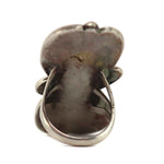 Navajo - Turquoise and Silver Ring with Quartz Inclusion c. 1950-60s, size 6