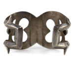 Navajo - Turquoise and Silver Sandcast  Bracelet c. 1930s, size 6.75
