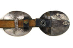 Navajo - Silver and Leather Concho Belt c. 1950s, 26" to 35" waist