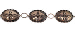 Navajo - Turquoise and Silver Link Concho Belt with Stamped Design c. 1930s, 28.5" length