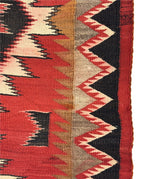 Navajo Red Mesa Rug c. 1915, 62" x 39"