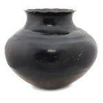Santa Clara Black Jar with Fluted Rim c. 1900, 10" x 12"