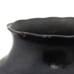 Santa Clara Black Jar with Fluted Rim c. 1900, 10" x 12"