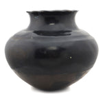 Santa Clara Black Jar with Fluted Rim c. 1900, 10" x 12"