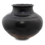 Santa Clara Black Jar with Fluted Rim c. 1900, 10" x 12"