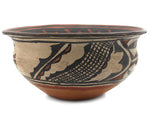 San Ildefonso Polychrome Bowl c. 1900, 4.5" x 9.5"